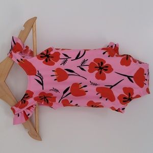 Hanna Andersson Baby Girl Swimsuit in Pink Poppy